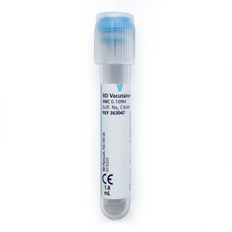 Пробірки BD Vacutainer® Plus та BD Vacutainer® з цитратом натрію 1,8 мл